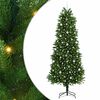vidaXL Коледно дърво с 300 LED светодиода с поставка Зелен 240 cm ПЕ
