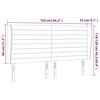 vidaXL Горна табла за легло с уши, тъмносива, 163x23x118/128 см кадифе