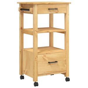 vidaXL Кухненска количка "MONZA" 48x40x88,5 см борово дърво масив