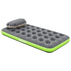 Bestway Въздушен матрак 1-местен 188 x 99 x 22 cm Сив и зелен