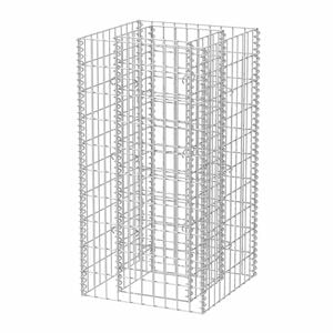vidaXL Габион повдигната леха, стомана, 50x50x100 см