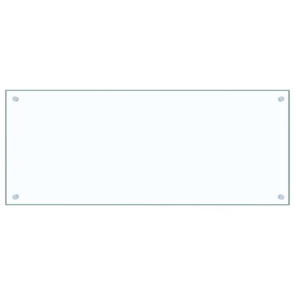 vidaXL Кухненски гръб, прозрачен, 100x40 см, закалено стъкло