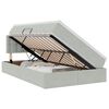 vidaXL LED легло за съхранение с матрак Светлосиво 120 x 200 cm Кадифе