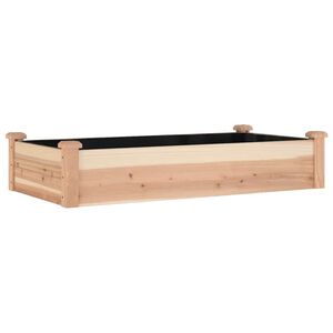 vidaXL Градинско повдигнато легло с вложка 120x60x25 см масивна ела
