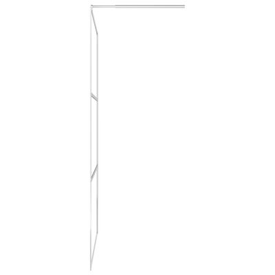 vidaXL Стена за душ с матирано в средата ESG стъкло, 90x195 см