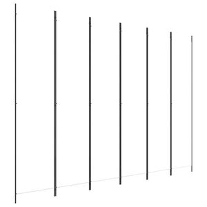 vidaXL Параван за стая, 6 панела, бял, 300x220 см, текстил