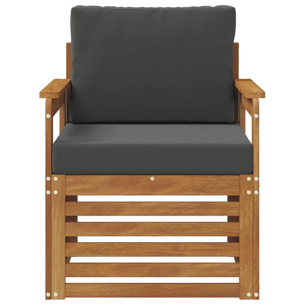 vidaXL Комплект дивани за открито Естествен 71 x 63 x 73 см