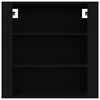 vidaXL Стенен шкаф, черен, 80x33x80 см, инженерно дърво