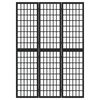 vidaXL Параван за стая, 3 панела, японски стил, 120x170 cм, черен