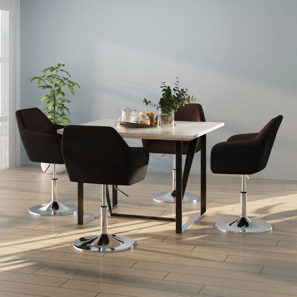 vidaXL Трапезни столове, 4 бр, кафяви, изкуствена кожа