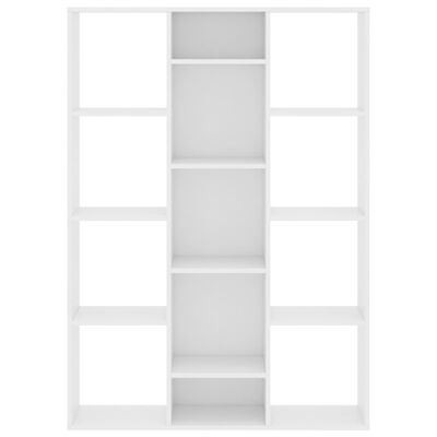 vidaXL Разделител за стая/библиотека, бял, 100x24x140 см, ПДЧ