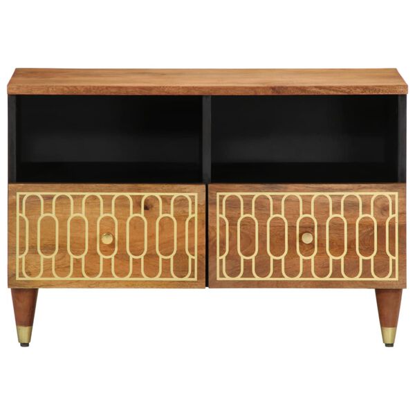 vidaXL ТВ шкаф, 70x33x46 см, масивно мангово дърво