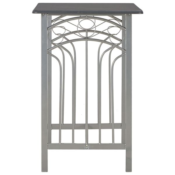 vidaXL Бар комплект от 3 части, дърво и стомана, антрацит