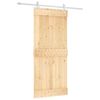 vidaXL Преплъзваща се врата Естествено и бяло 90 x 210 cm