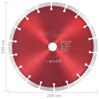 vidaXL Диамантен режещ диск, стомана, 230 мм