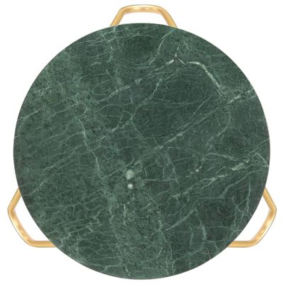vidaXL Кафе маса зелена 65x65x42 см естествен камък мраморна текстура