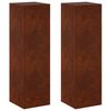 vidaXL Стойка за растения 2 pcs Ръждясало 30 x 30 x 100 см