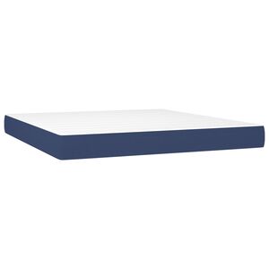 vidaXL Матрак за легло с покет пружини средна твърдост синьо 160x200x20 см плат