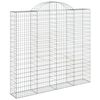 vidaXL Дъговидна габионна кошница 200x30x180/200 см поцинковано желязо