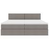 vidaXL Легло с място за съхранение Таупе 180 x 200 cm Изкуствена