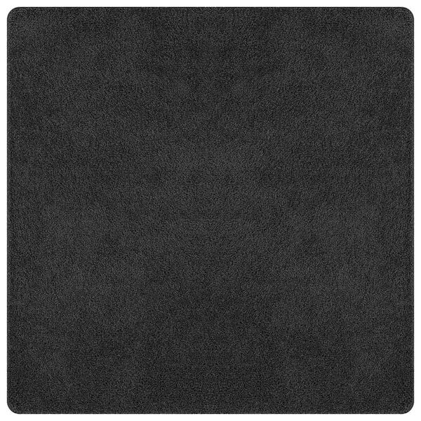 vidaXL Антихлъзгащ shaggy килим Тъмен сив 120 x 120 cm ПП