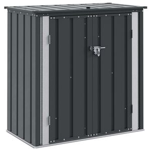 vidaXL Кутия за съхранение в градината Черно 101,5 x 57 x 100,5 см