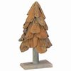 vidaXL Коледно дърво Кафяво 61 cm Тиково дърво масив