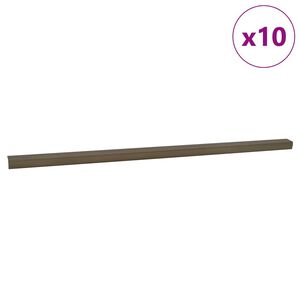 vidaXL Профили за ръбове на стълби 10 бр. Кафяво 67 x 3.5 x 3 см