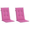 vidaXL Възглавници за столове с облегалки 2 бр розови 120x50x3 см плат