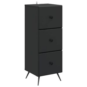 vidaXL Чекмеджетен шкаф Черно 33 x 34,5 x 90 см Инженерна дървесина