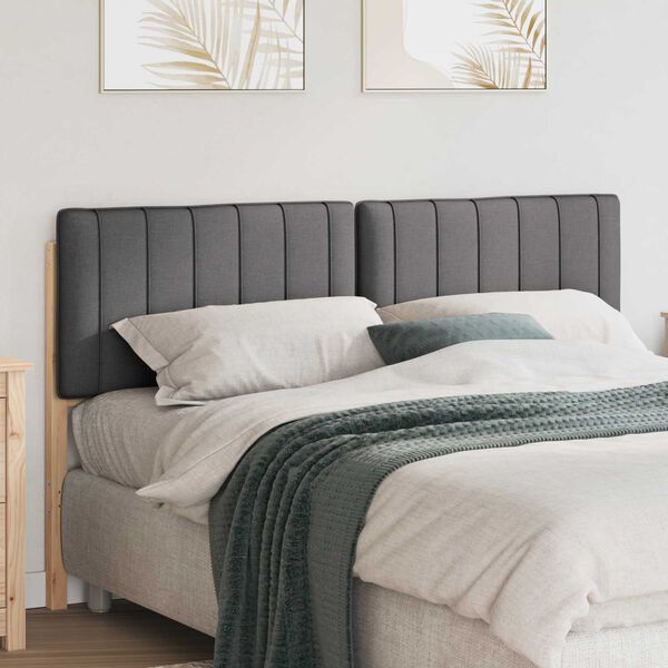 vidaXL Тапицирана табла с таблото Кафяво и тъмно сиво 150 cm