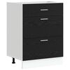 vidaXL Кухненски базов шкаф с чекмедже Черния дъб 60 x 46 x 81,5 см