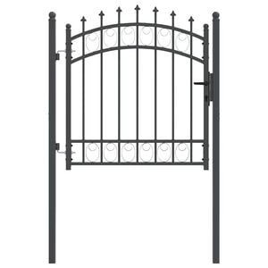 vidaXL Оградна врата с шипове EMMEN 104 x 97 cm С ключалка