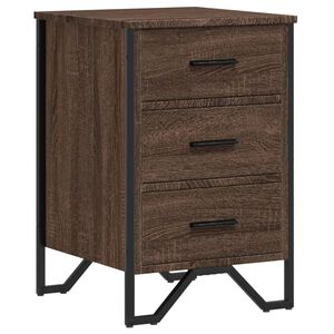 vidaXL Нощно шкафче, кафяв дъб, 40x41x60 см, инженерно дърво