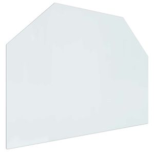 vidaXL Стъклена плоча за камина Прозрачен 80 x 60 cm Стъкло