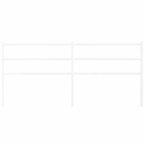 vidaXL Метална резервна табла за легло, бяла, 200 см