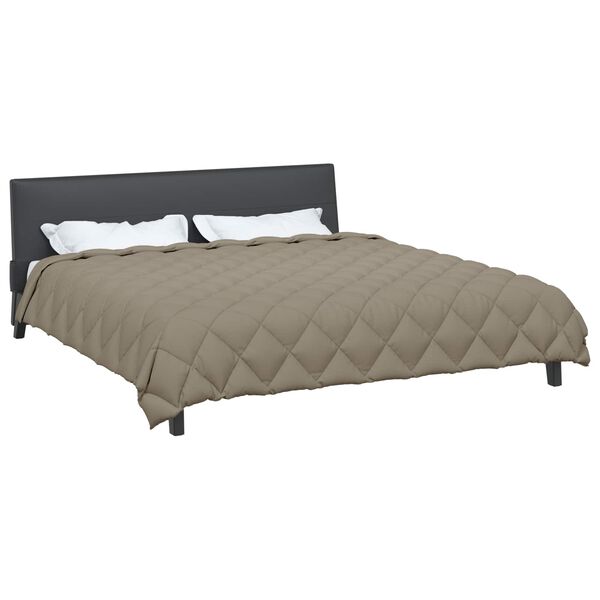 vidaXL Зимен юрган Светлосиво 220 x 240 cm Микрофибър