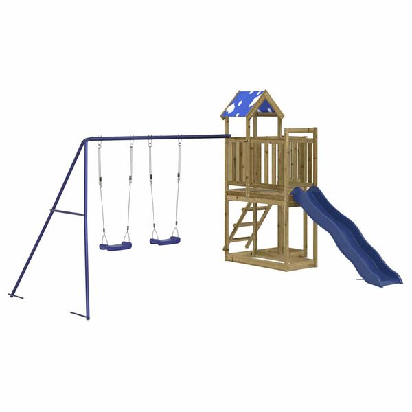 vidaXL Комбинирано детско съоръжение за игра, импрегниран бор