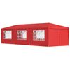 vidaXL Парти шатър 900 x 300 x 255 см Червено Полиетилен и стомана