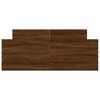 vidaXL Рамка за легло с горна и долна табла, кафяв дъб, 120x190 см