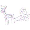 vidaXL Коледна украса елен и шейна LOVIISA 320 LED светодиода