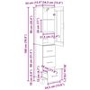 vidaXL Висок шкаф Старо дърво 34,5 x 34 x 180 см Инженерно дърво