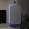 vidaXL Стенен ТВ шкаф с LED осветление, бял, 40,5x35x80 см