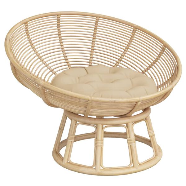 vidaXL Кръгла възглавница бежова &Oslash; 60 x11 см Оксфорд плат