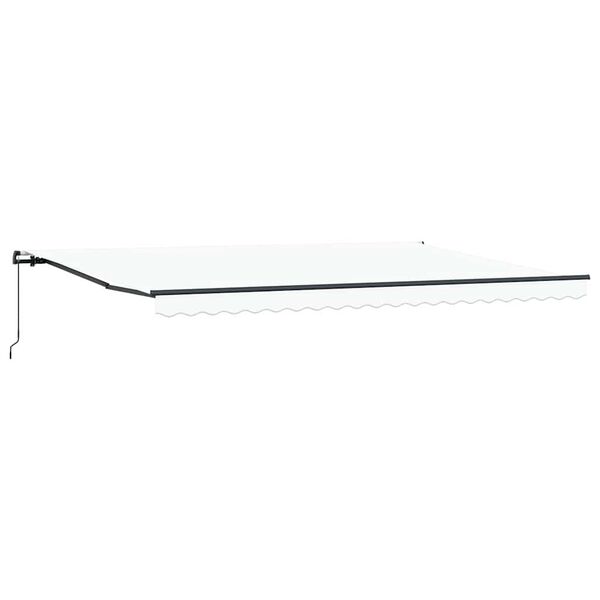 vidaXL Сгъваем навес Бяло 500 &times; 350 cm Полиестер и стомана