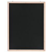 vidaXL Черна дъска за стена, кедрово дърво, 60x80 см