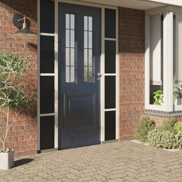 vidaXL Фолио за прозорци статично черен мат 90x2000 см PVC