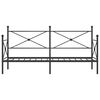vidaXL Дневно легло без матрак Черно 80x200 cm Стомана
