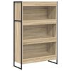 vidaXL Шкаф за книги 80 x 30 x 121 см Инженерна дървесина Сонома