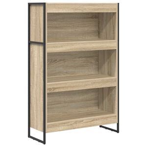 vidaXL Шкаф за книги 80 x 30 x 121 см Инженерна дървесина Сонома